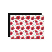 Poppies Floral Botanical Note Card Mitteilungskarte (Vorderseite/Rückseite Beispiel)