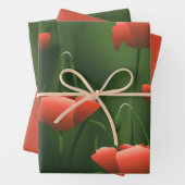 Poppies floral Poppy Geschenkpapier Set (Beispiel)