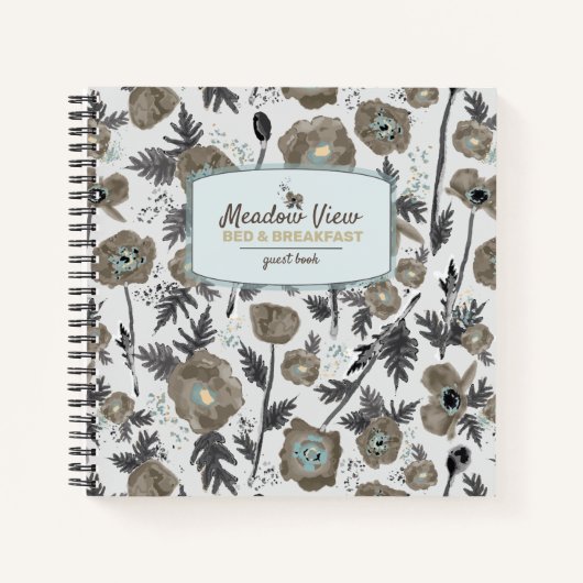Poppies Floral Vacation Rental Gästebuch Notizblock (Vorderseite)