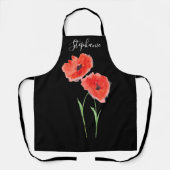 Poppies floraler Roter Mohn Botanischer Art Sommer Schürze (Vorderseite)