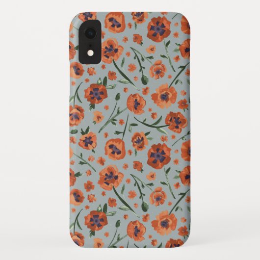 Poppies florales Muster Case-Mate iPhone Hülle (Rückseite)
