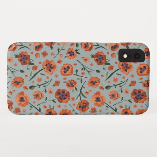 Poppies florales Muster Case-Mate iPhone Hülle (Rückseite (Horizontal))