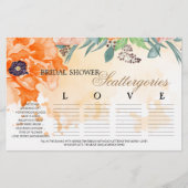 Poppies foliage Brautparty streuen (Vorderseite)