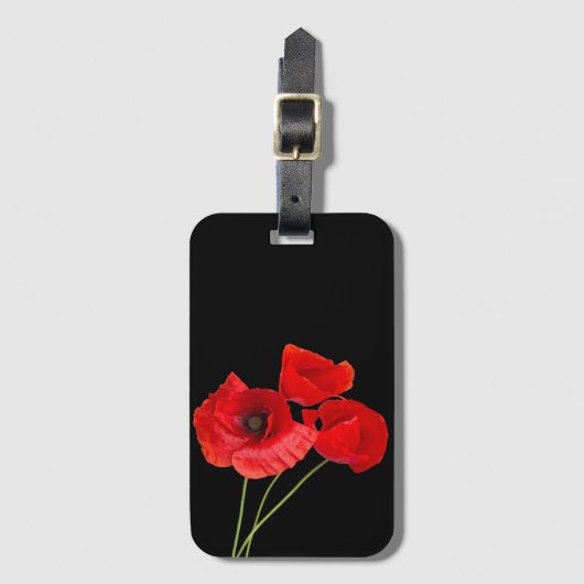Poppies Gepäckanhänger (Vorderseite Vertikal)