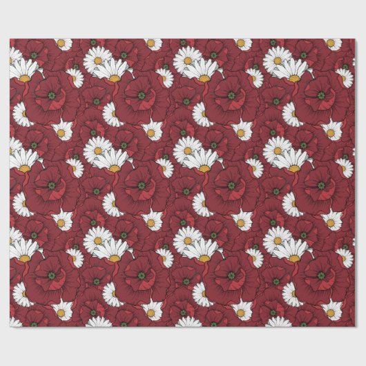 Poppies Geschenkpapier (Flach)