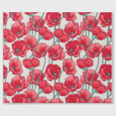 Poppies Geschenkpapier (Flach)