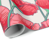 Poppies Geschenkpapier (Rolleneckpunkt)