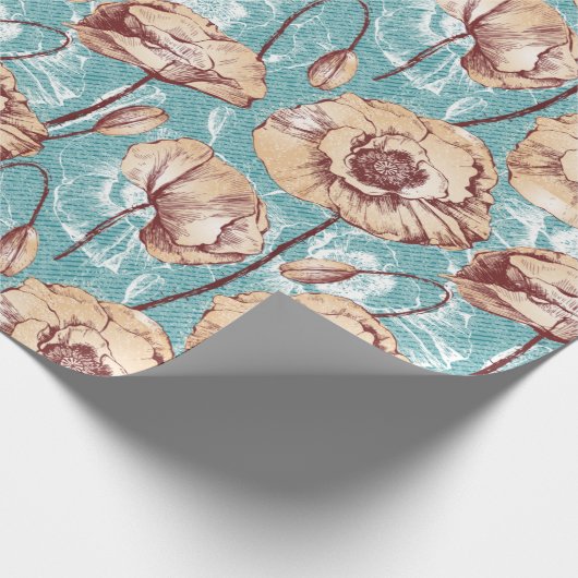 Poppies Geschenkpapier (Ecke)