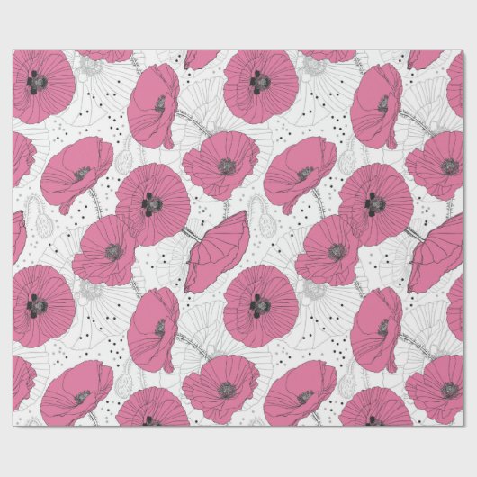 Poppies Geschenkpapier (Flach)