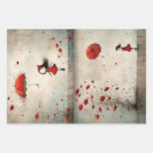 Poppies Geschenkpapier Set (Vorderseite)