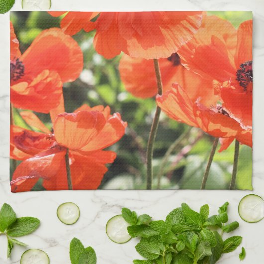 Poppies Geschirrtuch (Gefaltet)