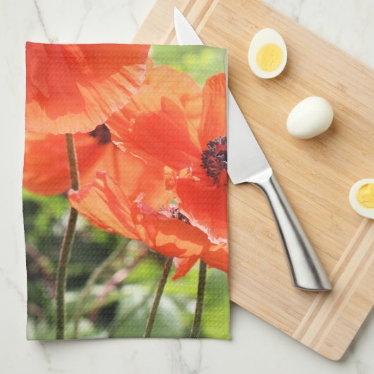 Poppies Geschirrtuch (Viertel Falte)