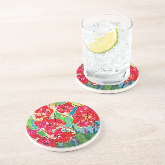 Poppies Getränkeuntersetzer (Seite)