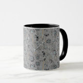 Poppies Gray Light Blue Watercolor Floral Tasse (VorderseiteRechts)