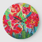 Poppies Große Wanduhr (Vorderseite)
