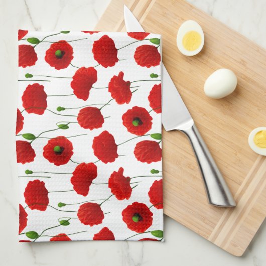 Poppies Handtuch (Viertel Falte)