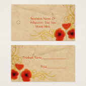 Poppies Hang Tag (Vorne & Hinten)