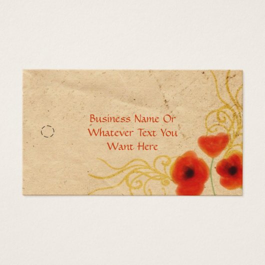Poppies Hang Tag (Vorderseite)