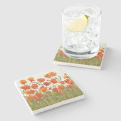 Poppies I Steinuntersetzer (Seitenansicht)