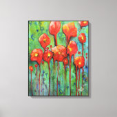 Poppies im Frühling Leinwanddruck (Vorderseite)