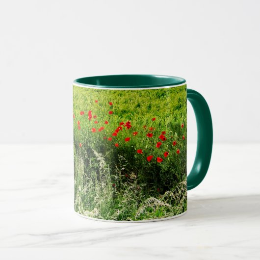 Poppies im Sommer Tasse (VorderseiteRechts)