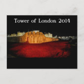 Poppies im Tower of London - Night Panorama Postkarte (Vorderseite)