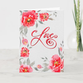 Poppies in Love – Romantic Floral Karte