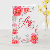 Poppies in Love – Romantic Floral Karte (Gelbe Blume)