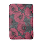 Poppies in Viva Magenta Badematte (Vorderseite Vertikal)