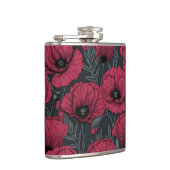 Poppies in Viva Magenta Flachmann (Rechts)