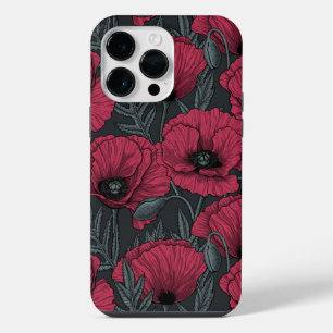 Poppies in Viva Magenta iPhone 14 Pro Max Hülle