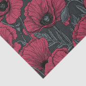 Poppies in Viva Magenta Seidenpapier (Ausschnitt)