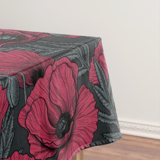 Poppies in Viva Magenta Tischdecke (Beispiel)