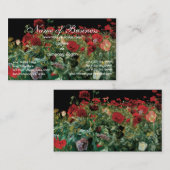 Poppies, John Singer Sargent, Vintage Realismus Ar Visitenkarte (Vorne/Hinten)