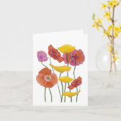 Poppies-Jubiläumskarte Karte (Gelbe Blume)