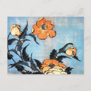 Poppies, Katsushika Hokusai Postkarte