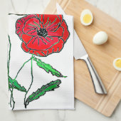Poppies Küchentuch (Viertel Falte)