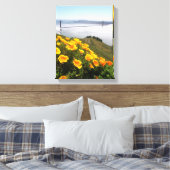 Poppies lächeln an der Golden Gate Bridge 11x14x.7 Leinwanddruck (Insitu (Schlafzimmer))