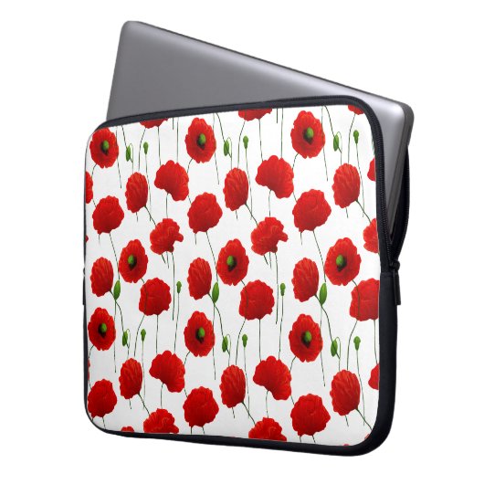Poppies Laptopschutzhülle (Vorderseite Links)