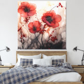 Poppies Leinwanddruck (Insitu (Schlafzimmer))