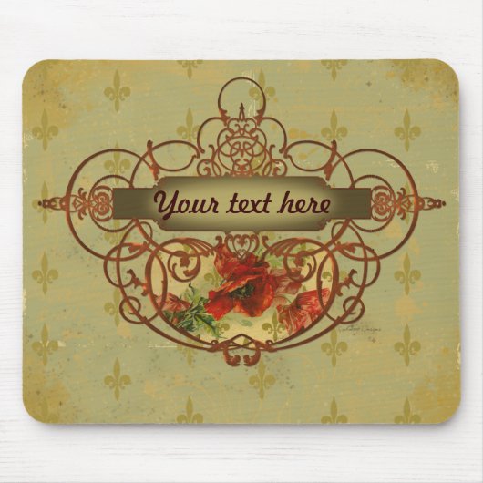 Poppies Lilie Viktorianisch Style Mousepad (Vorne)