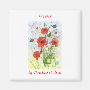 'Poppies' Magnet