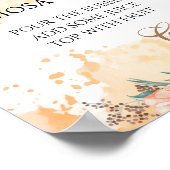 Poppies mimosa Bar Brautparty Poster (Ecke)