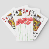 Poppies Mohnblütenart hübsch Spielkarten (Rückseite)