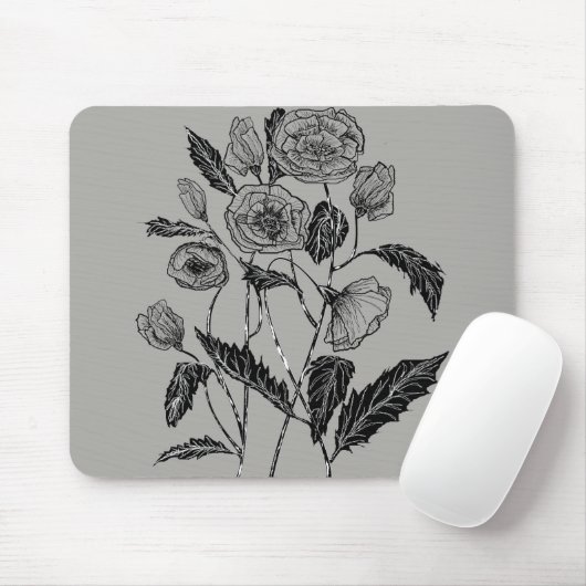 Poppies Mousepad (Mit Mouse)