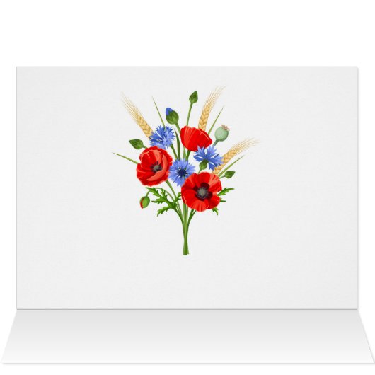 Poppies Notecard (Innenansicht Horizontal (Oben))