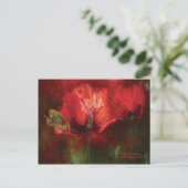 Poppies of Summer Art Postcard Postkarte (Stehend Vorderseite)