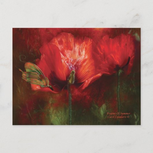 Poppies of Summer Art Postcard Postkarte (Vorderseite)