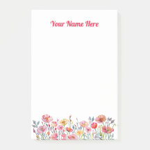 Poppies on Parade Post It Notes