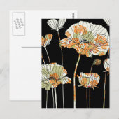 Poppies Oo La La Postkarte (Vorne/Hinten)